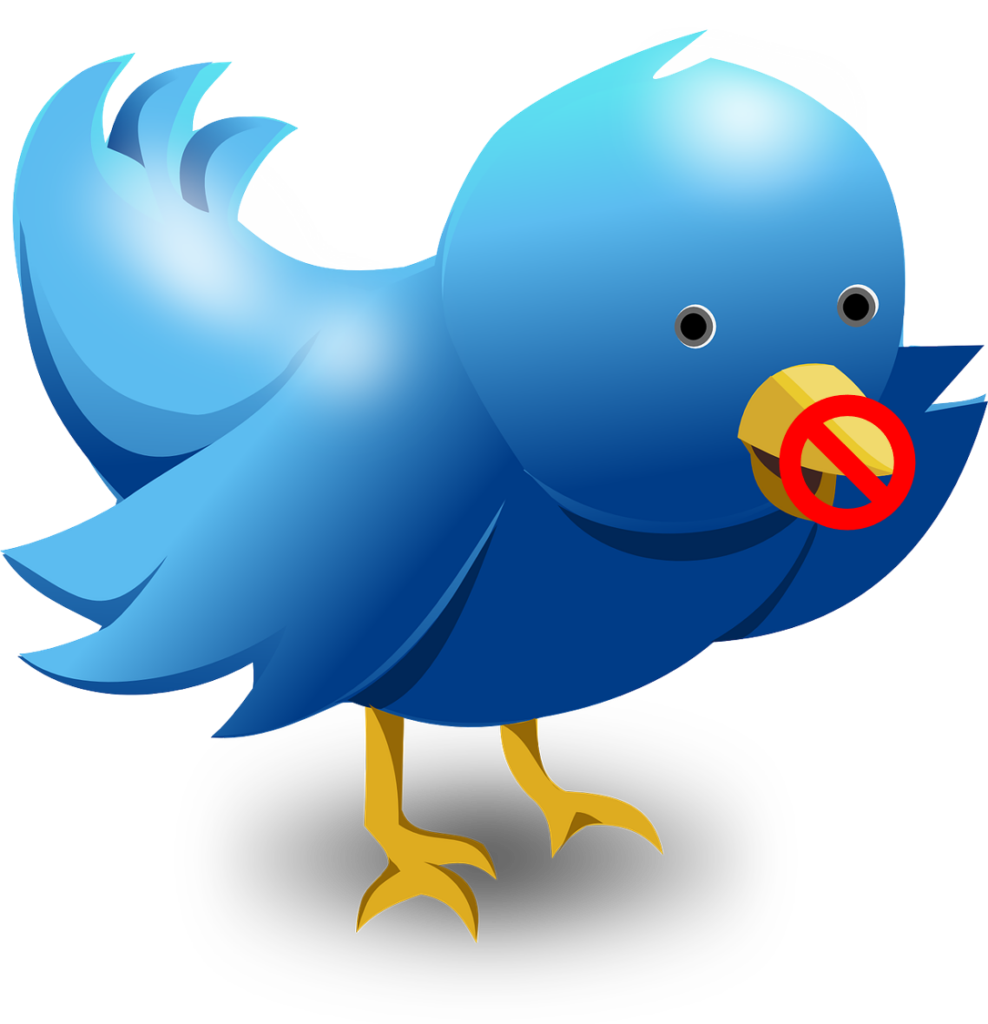 No talk Twitter bird 
