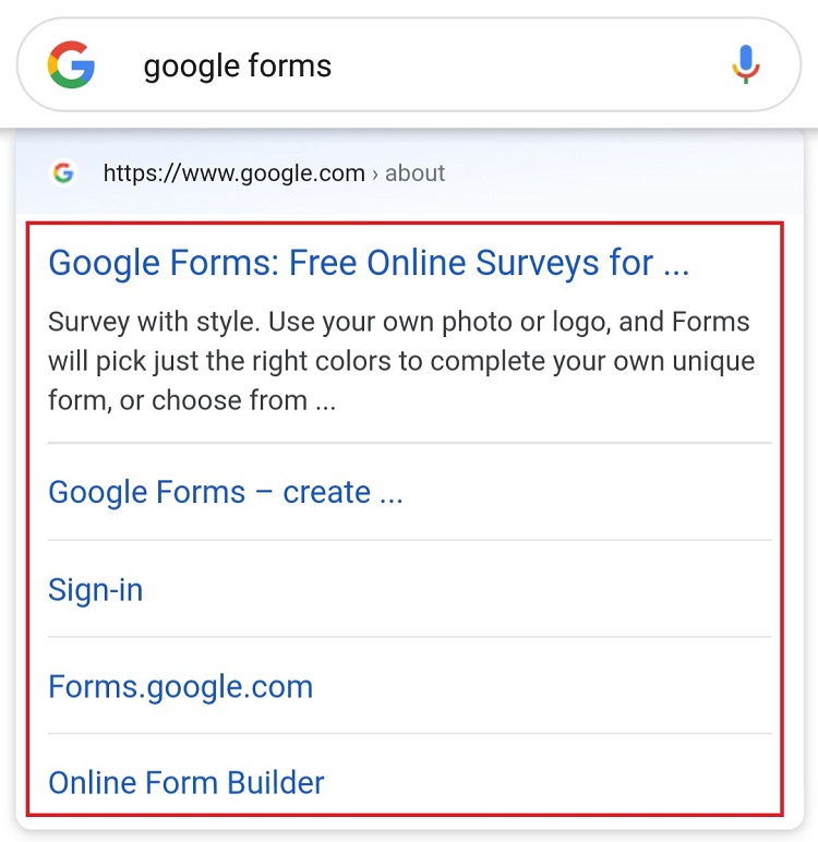 Select Google Forms