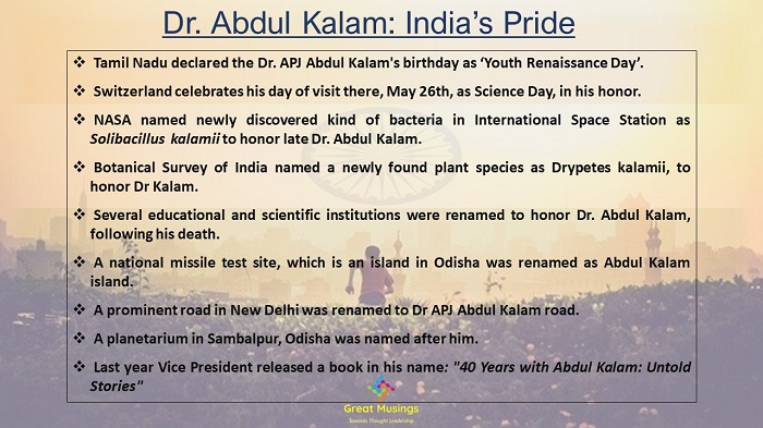 Dr. Abdul Kalam Less Known Facts