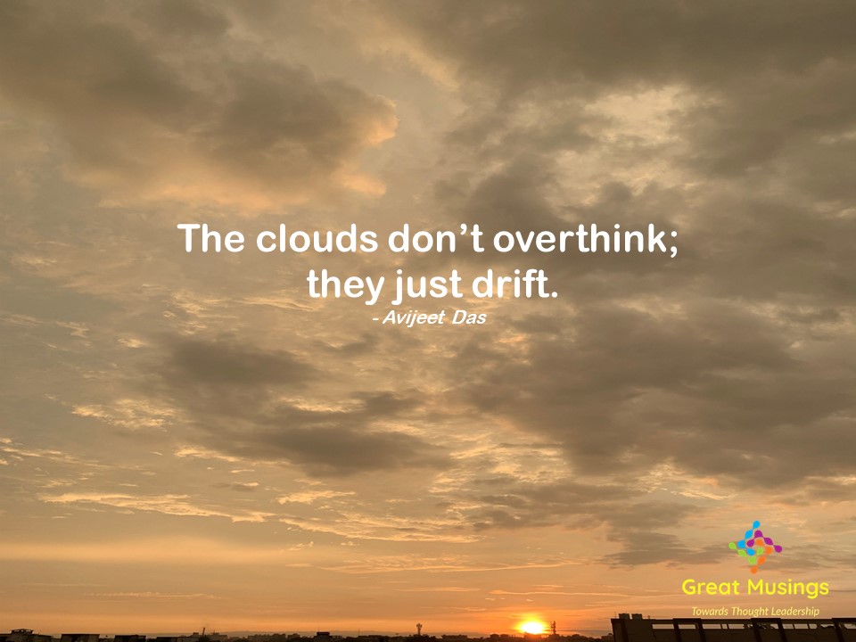 Avijeet Das Clouds Quotes in a sunset pic