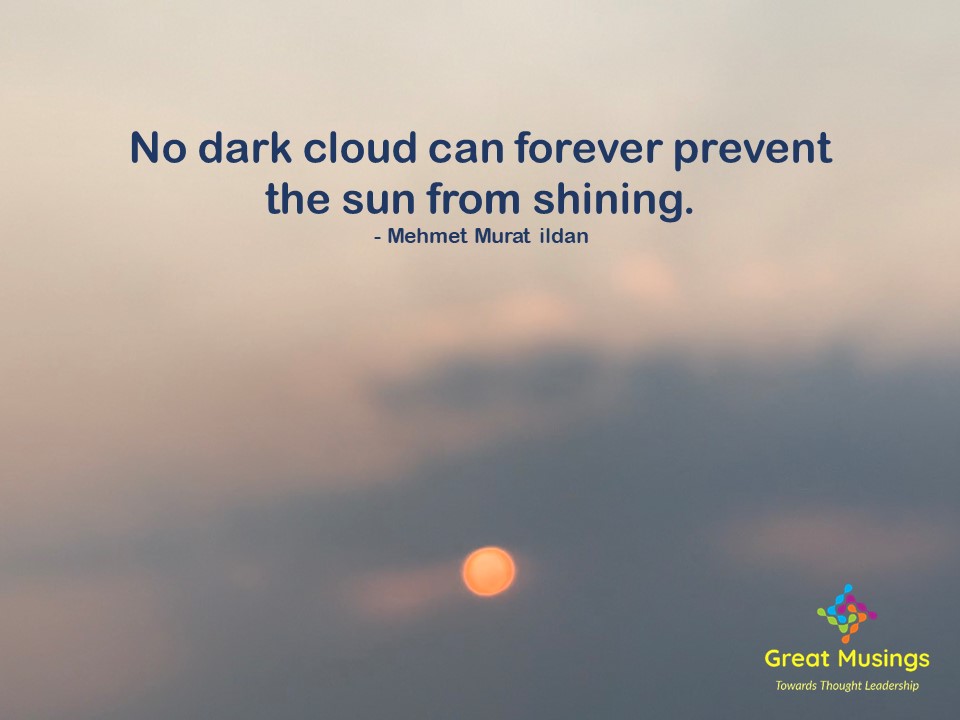 Mehmet Murat ildan Clouds Quotes in a pic with dark clouds 